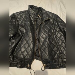 Marc New York Black Quilted Bomber Jacket